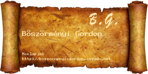 Böszörményi Gordon névjegykártya